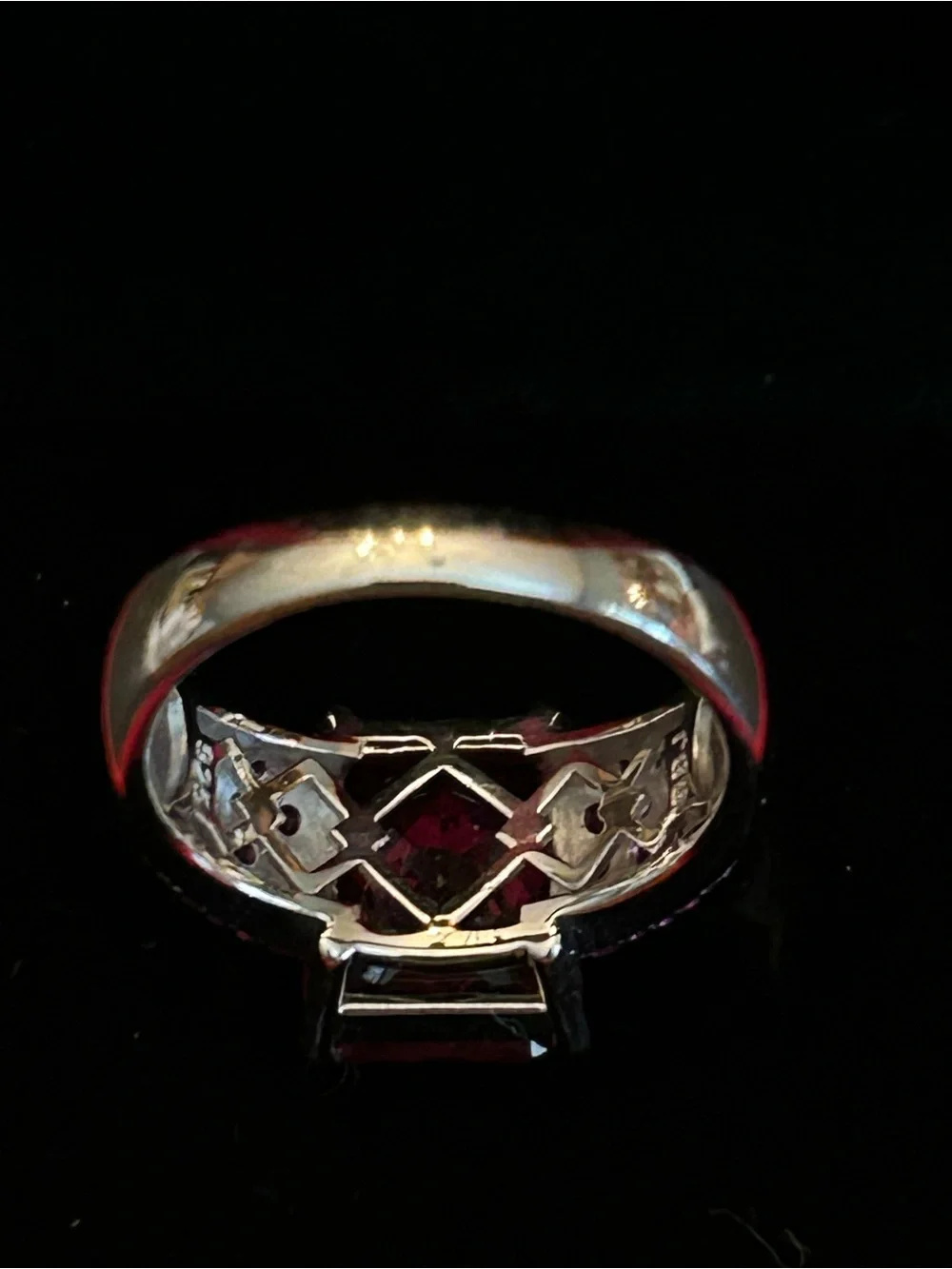 7.47CTW Unique Cut Lab Created Ruby Cocktail Ring Set in 925 Sterling Silver